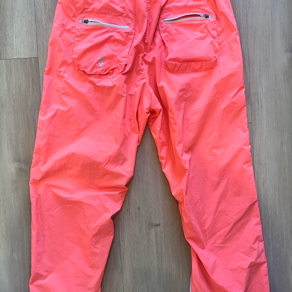 Free People Neon Coral Track Pants